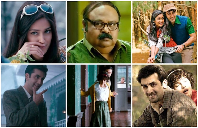 barfi-ranbir-priyanka-ileana Collage of Ranbir Kapoor, Priyanka Chopra, Ileana D'Cruz, and Saurabh Shukla in Barfi.