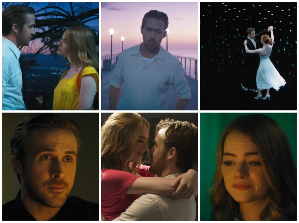 la-la-land-ryan-gosling-emma-stone Collage of Ryan Gosling and Emma Stone in La La Land.