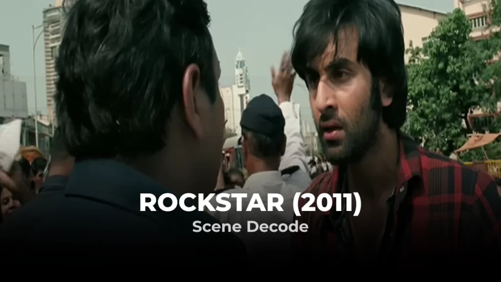 Ranbir Kapoor as Jordan looking sad in the Rockstar best scene.