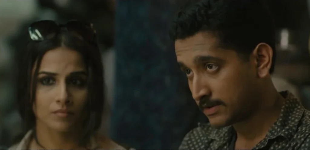 Vidya and Inspector Rana investigating clues in Kolkata.