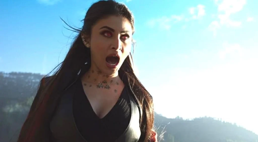 Mouni Roy as Junoon looking angry in the movie Brahmastra.