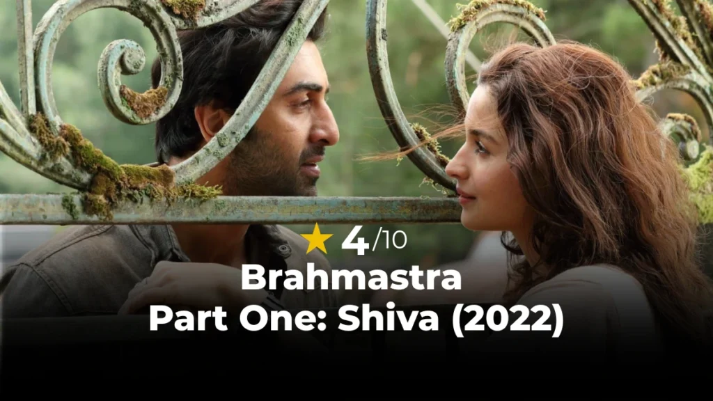 Shiva looking at Isha across a gate in the movie Brahmastra Part One.